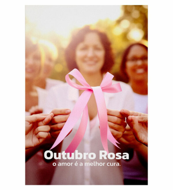 Painel de Festa Retangular 3D Outubro Rosa casadinho 1,50m x 2,20