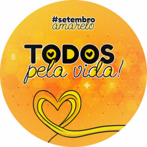 Painel Redondo 3D Setembro Amarelo Tecido Sublimado 1,50m x 1,50m