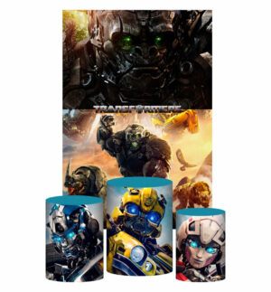 Kit Casado Transformers Trio Capa Cilindro Retangular Tecido