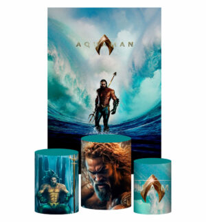Kit Casado Aquaman Trio Capa Cilindro Retangular Tecido