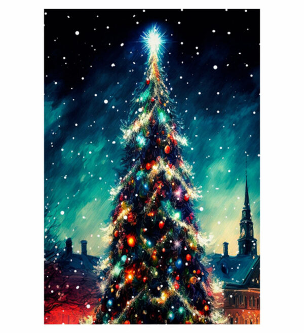Painel de Festa Retangular 3D Natal casadinho 1,50m x 2,20