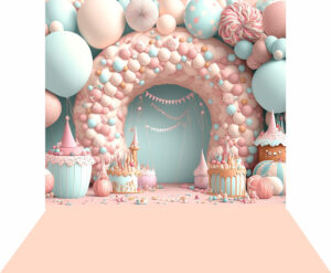 Fundo Fotográfico Cenário Balão Candy Tecido 2,20x1,50M F10
