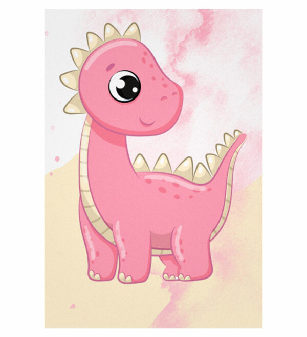 Painel de Festa Retangular 3D Dinossauro Cute casadinho 1,50m x 2,20