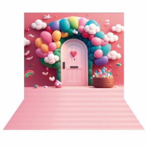 Fundo Fotográfico Cenário Balão Love Tecido 2,20M x1,50M F11