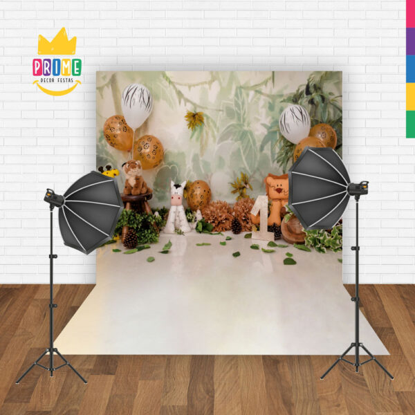 Fundo Fotográfico Cenário Safari Festa Tecido 2,2 x1,5m F186 - Image 2