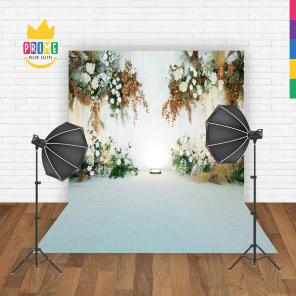 Fundo Fotográfico Cenário Sala Flores Tecido 2,2 x1,5m F185 - Image 2