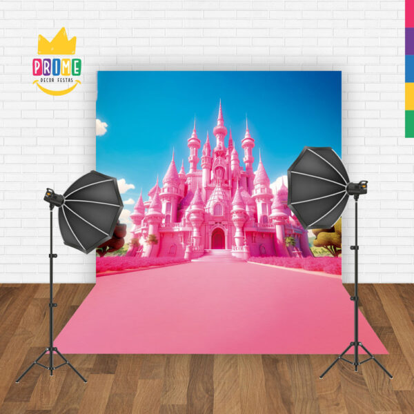Fundo Fotográfico Cenário Castelo Rosa Tecido 2,2 x1,5m F112 - Image 2