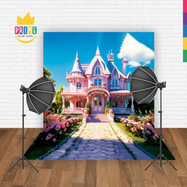 Fundo Fotográfico Cenário Casa Menina Tecido 2,2m x1,5m F109 - Image 2