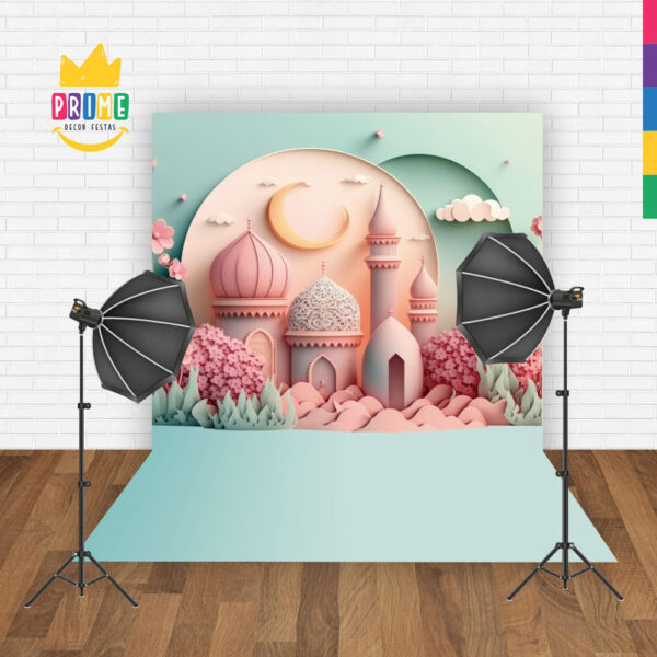 Fundo Fotográfico Cenário Castelo em Tecido 2,2m x1,5m F266 - Image 2