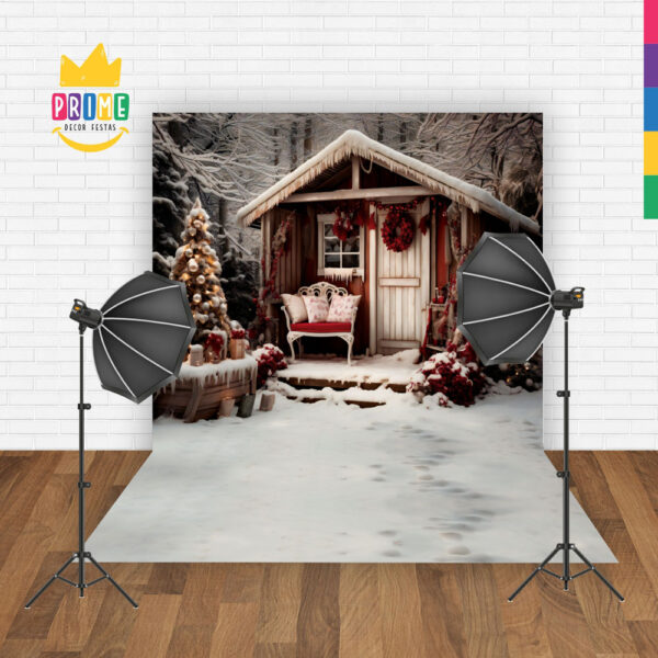 Fundo Fotográfico Cenário Natal Tecido 2,2m x1,5m F144 - Image 2