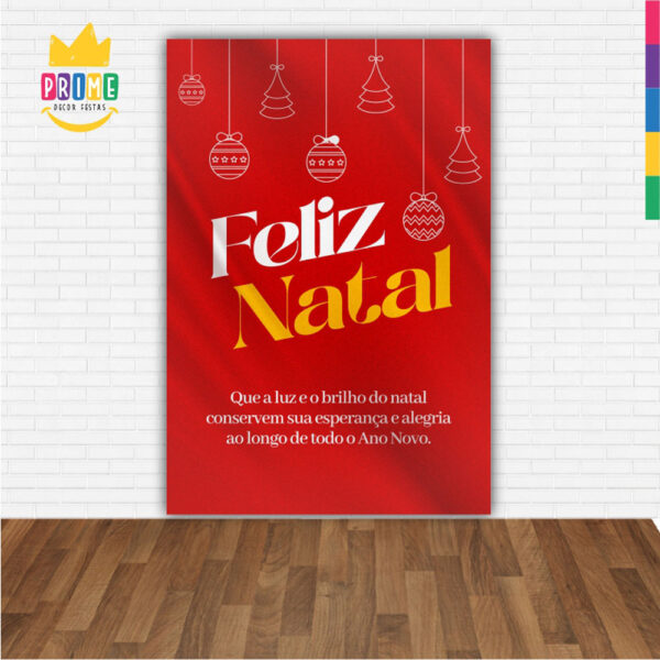 Painel de Festa Retangular 3D Natal casadinho 1,50m x 2,20 - Image 2