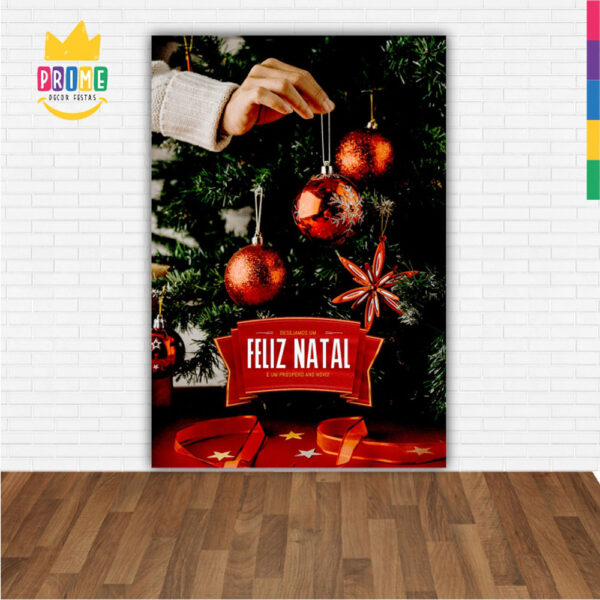 Painel de Festa Retangular 3D Natal casadinho 1,50m x 2,20 - Image 2
