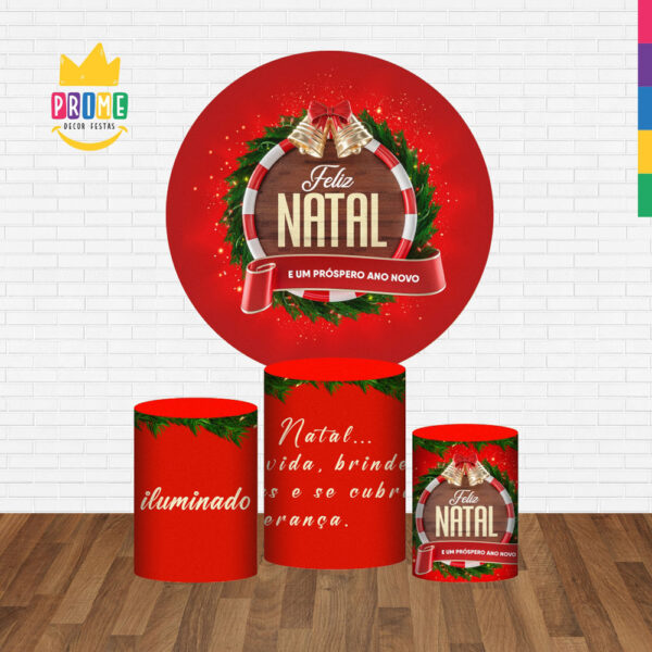 Trio Capa Cilindro + Painel Redondo 3D Natal 1,50m Veste Fácil - Image 2
