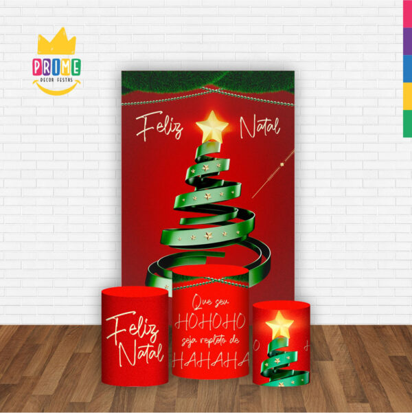 Kit Casado Natal Trio Capa Cilindro Retangular Tecido - Image 2