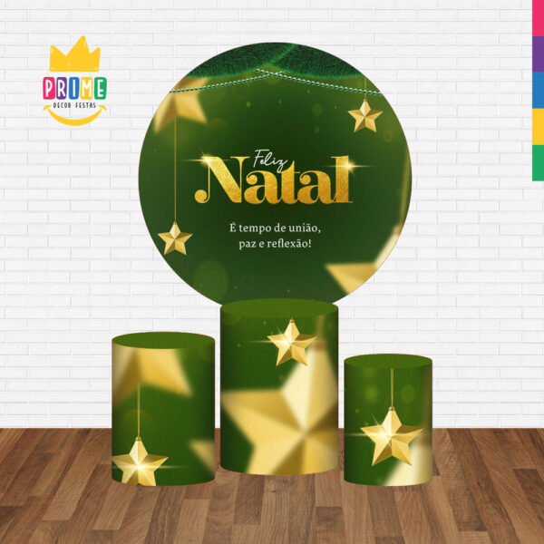 Trio Capa Cilindro + Painel Redondo 3D Natal 1,50m Veste Fácil - Image 2