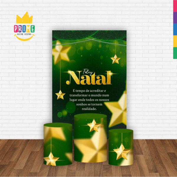 Kit Casado Natal Trio Capa Cilindro Retangular Tecido - Image 2