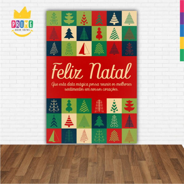 Painel de Festa Retangular 3D Natal casadinho 1,50m x 2,20 - Image 2