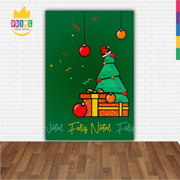 Painel de Festa Retangular 3D Natal casadinho 1,50m x 2,20 - Image 2