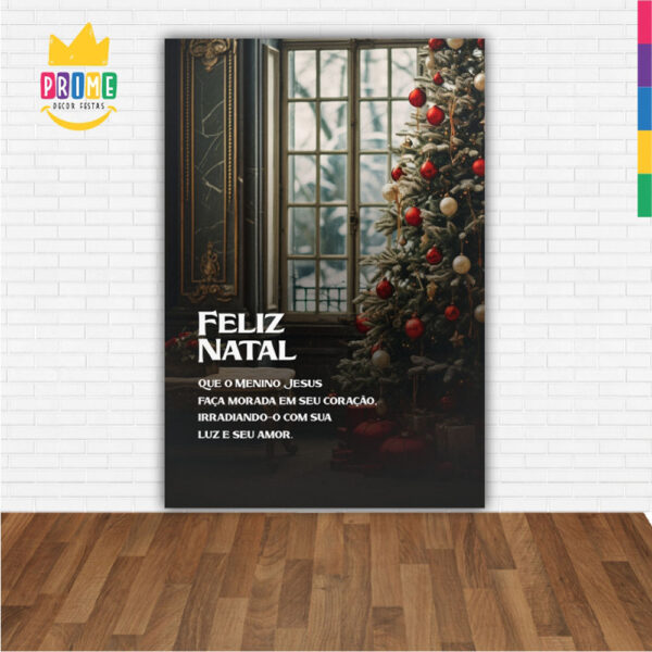Painel de Festa Retangular 3D Natal casadinho 1,50m x 2,20 - Image 2