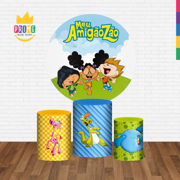 Trio Capa Cilindro + Painel Redondo 3D Meu Amigãozão 1,50m Veste Fácil - Image 2