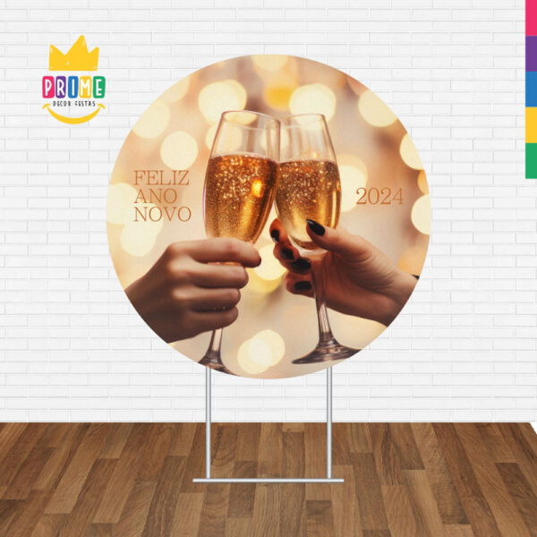 Painel Redondo 3D Natal Tecido Sublimado 1,50m x 1,50m - Image 2