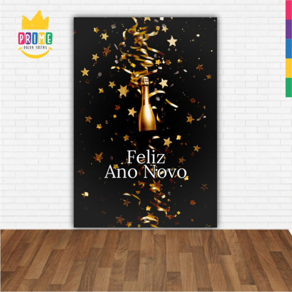 Painel de Festa Retangular 3D Ano Novo casadinho 1,50m x 2,20 - Image 2