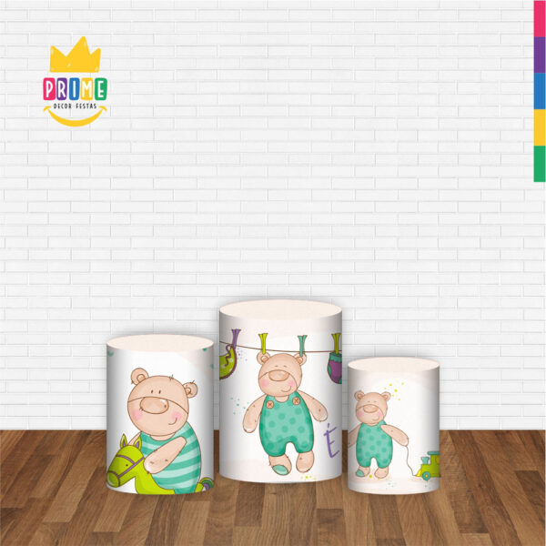 Trio Capa Cilindro É Menino 3D Em Tecido Com Elástico - Image 2