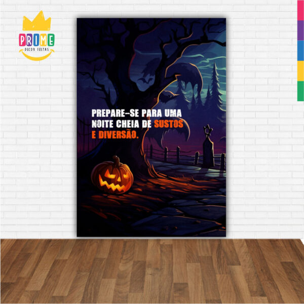 Painel de Festa Retangular 3D Halloween casadinho 1,50m x 2,20 - Image 2