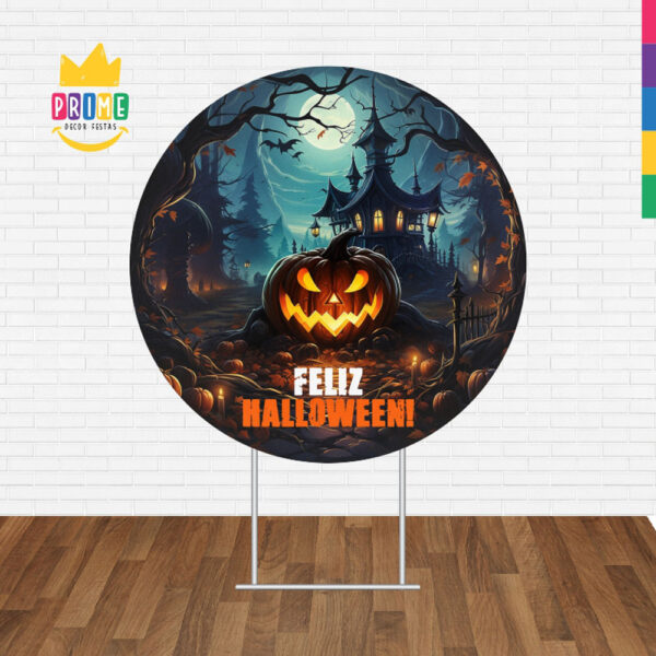 Painel Redondo 3D Halloween Tecido Sublimado 1,50m x 1,50m - Image 2