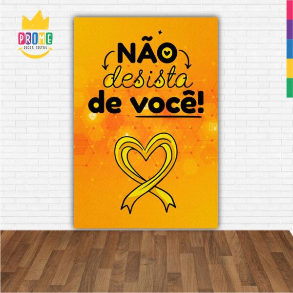 Painel de Festa Retangular 3D Setembro Amarelo casadinho 1,50m x 2,20 - Image 2