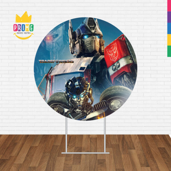 Painel Redondo 3D Transformers Tecido Sublimado 1,50m x 1,50m - Image 2