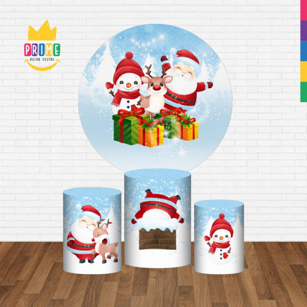Trio Capa Cilindro + Painel Redondo 3D Natal 1,50m Veste Fácil - Image 2