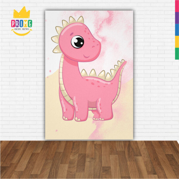 Painel de Festa Retangular 3D Dinossauro Cute casadinho 1,50m x 2,20 - Image 2