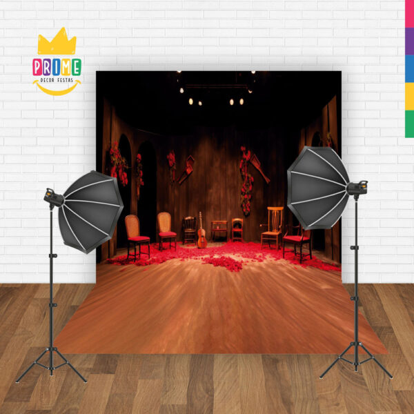 Fundo Fotográfico Cenário Teatro em Tecido 2,20m x1,50m F199 - Image 2