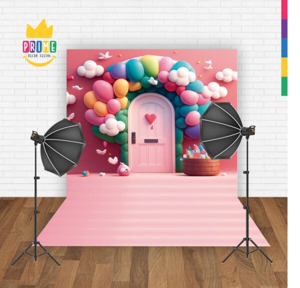 Fundo Fotográfico Cenário Balão Love Tecido 2,20M x1,50M F11 - Image 3