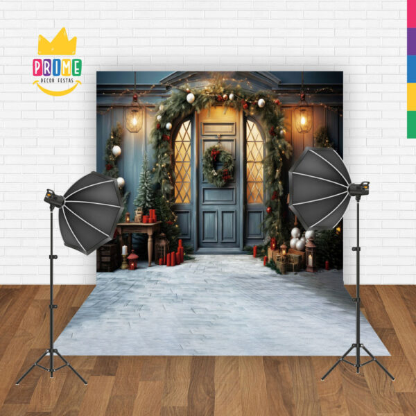 Fundo Fotográfico Cenário Natal  em Tecido 2,20m x1,50m F121 - Image 2