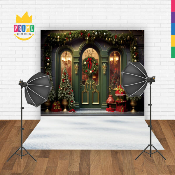 Fundo Fotográfico Cenário Natal  em Tecido 2,20m x1,50m F122 - Image 2