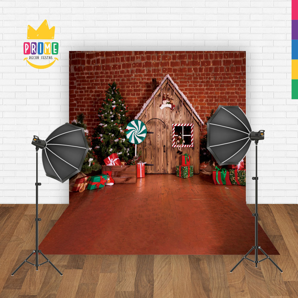 Fundo Fotográfico Cenário Natal Pet em Tecido 2,20m x1,50m F179 - Imagem 2