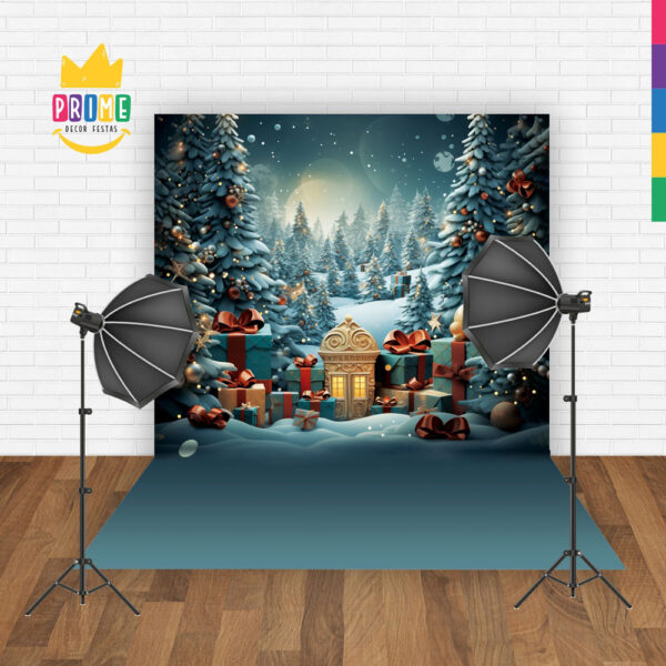 Fundo Fotográfico Cenário Natal Em Tecido 2,20M x 1,50M F125 - Image 2