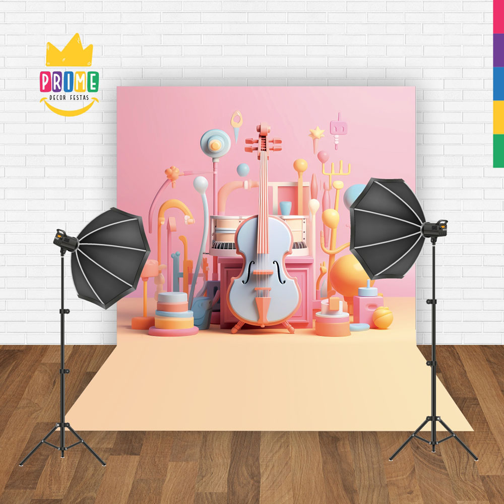 Fundo Fotográfico Cenário Musica em Tecido 2,20M x 1,50M F38 - Imagem 3