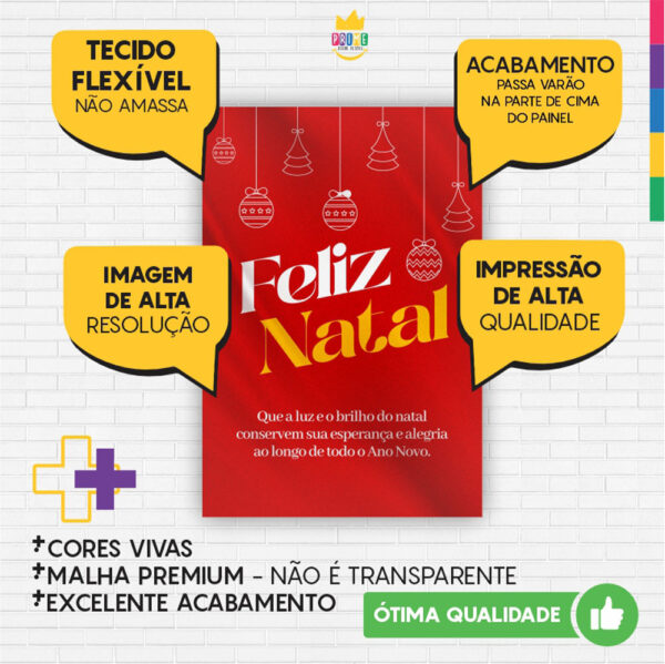 Kit Casado Natal Painel Redondo Trio Capas Cilindro Retangular Vertical Em Tecido - Image 5