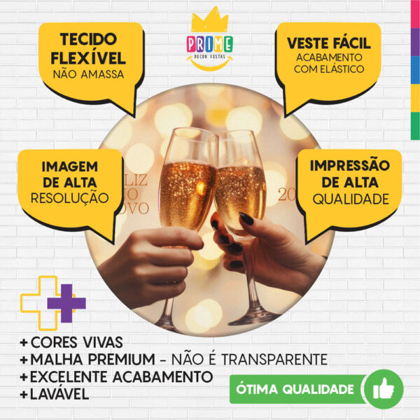 Trio Capa Cilindro + Painel Redondo 3D Natal 1,50m Veste Fácil - Image 3