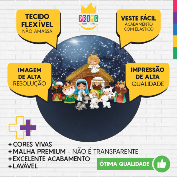 Trio Capa Cilindro + Painel Redondo 3D Natal 1,50m Veste Fácil - Image 3