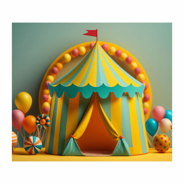 Fundo Fotográfico Cenário Circo Tecido 2,20M x 1,50M F27 - Image 4