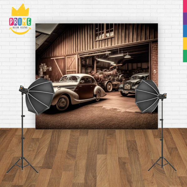 Fundo Fotográfico Cenário Garagem Pais Tecido 2,20x1,50m F71 - Image 4