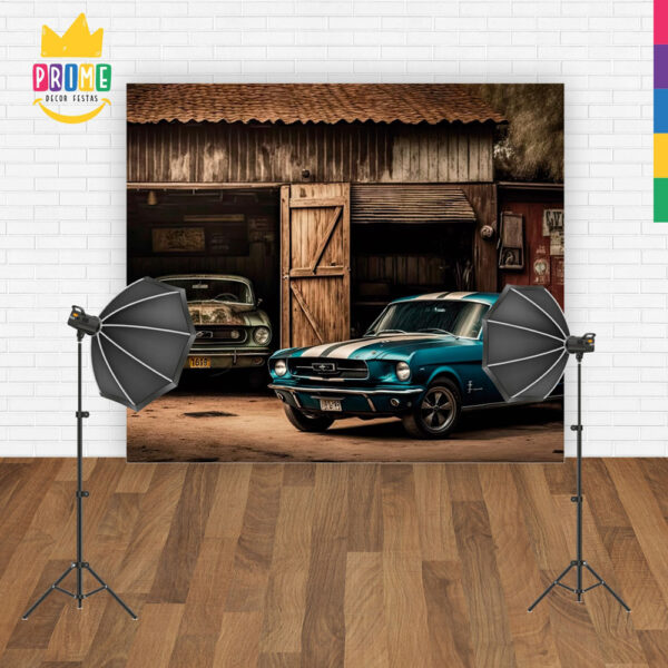 Fundo Fotográfico Cenário Garagem Pais Tecido 2,20x1,50m F72 - Image 4
