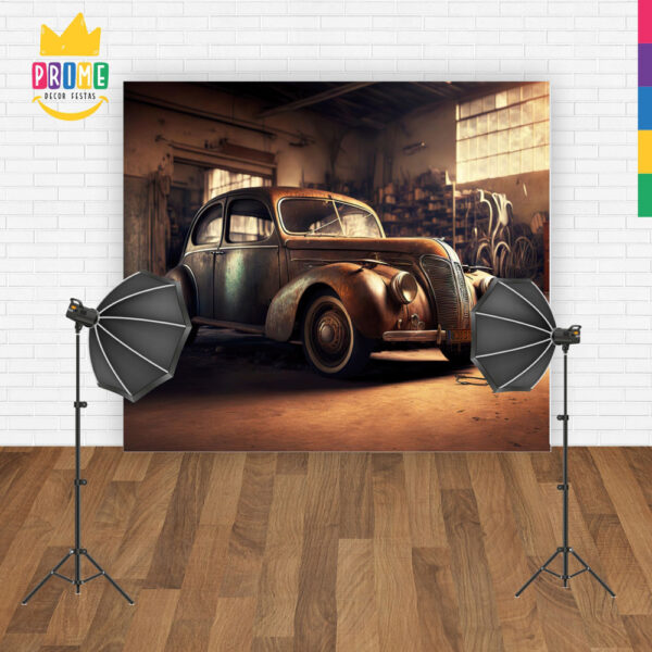 Fundo Fotográfico Cenário Garagem Pais Tecido 2,20x1,50m F73 - Image 4