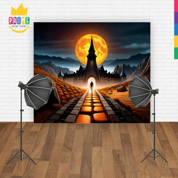 Fundo Fotográfico Cenário Halloween Tecido 2,2m x1,5m FF210 - Image 4