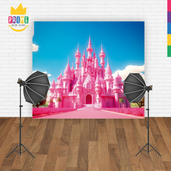 Fundo Fotográfico Cenário Castelo Rosa Tecido 2,2 x1,5m F112 - Image 4