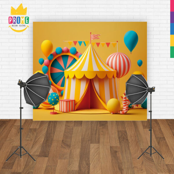 Fundo Fotográfico Cenário Circo em Tecido 2,2m x1,5m F261 - Image 4